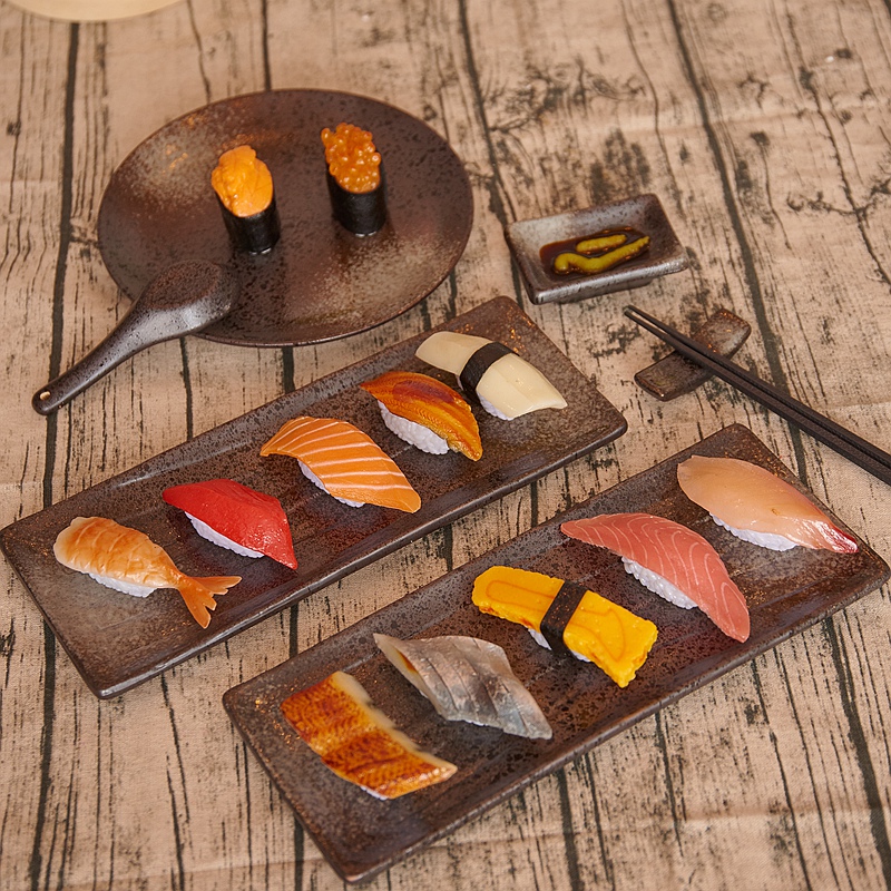仿真食物寿司料理三文鱼墨鱼虾食品模型橱窗展示摆设装饰道具玩具