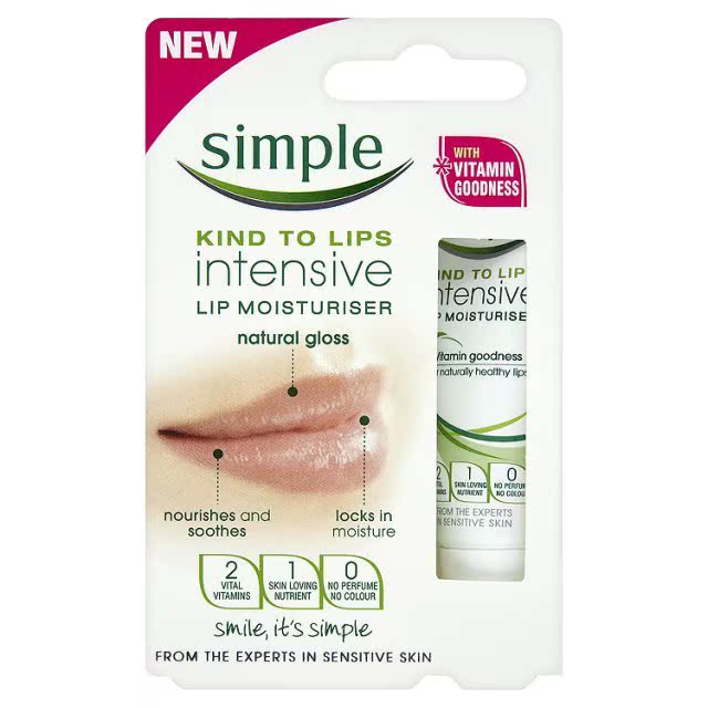 特价清货英国购simple保湿润唇膏10毫升不含香精色素敏感肌肤可用