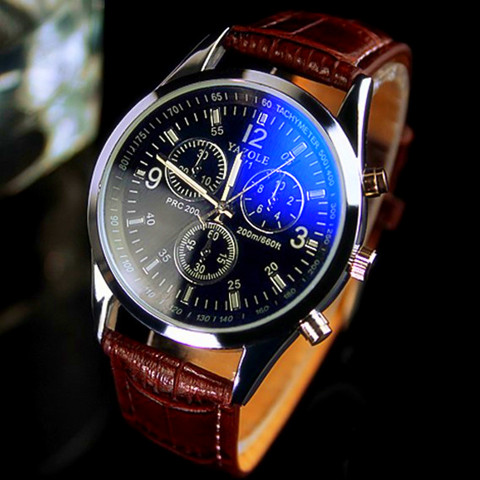韩版男士手表蓝光玻璃男表男士腕表时尚皮带手表学生表石英电子表
