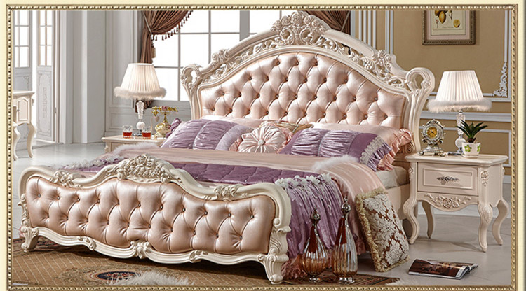 欧式床法式床双人床真皮床田园公主床卧室家具