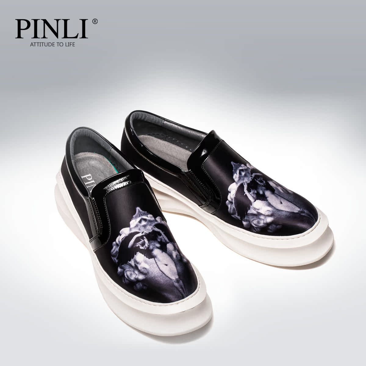 PINLI品立 2015夏季新款时尚男鞋 个性懒人鞋休闲鞋潮鞋男 X0516