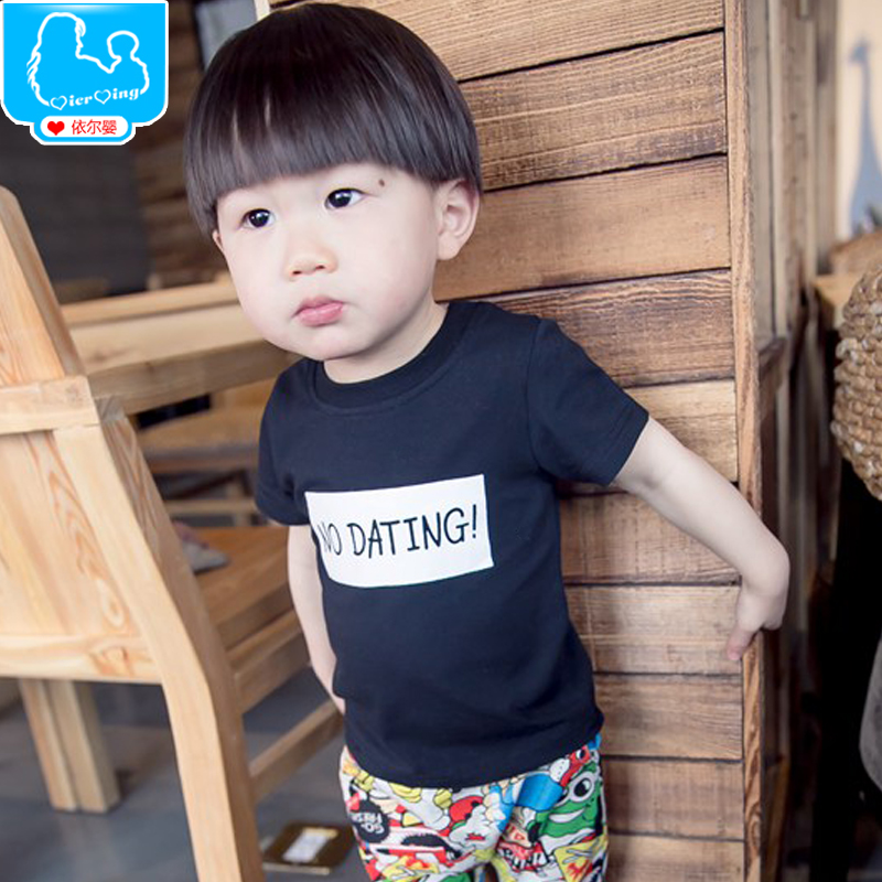 宝宝夏装0-1-2-3岁男女儿童婴幼儿外出服韩版时尚短袖T恤上衣