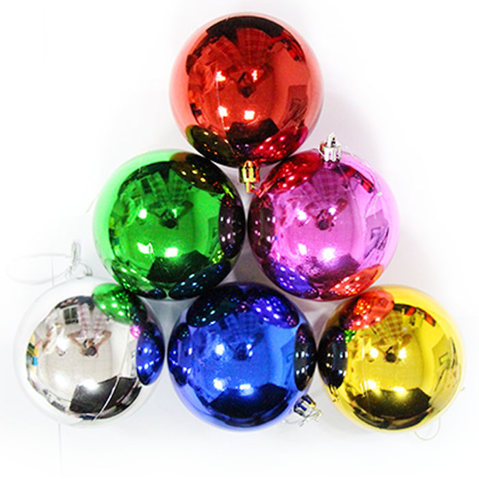 圣诞装饰品 圣诞彩球 圣诞树挂饰 3cm厘米-6cm 亮光电镀球圣诞球