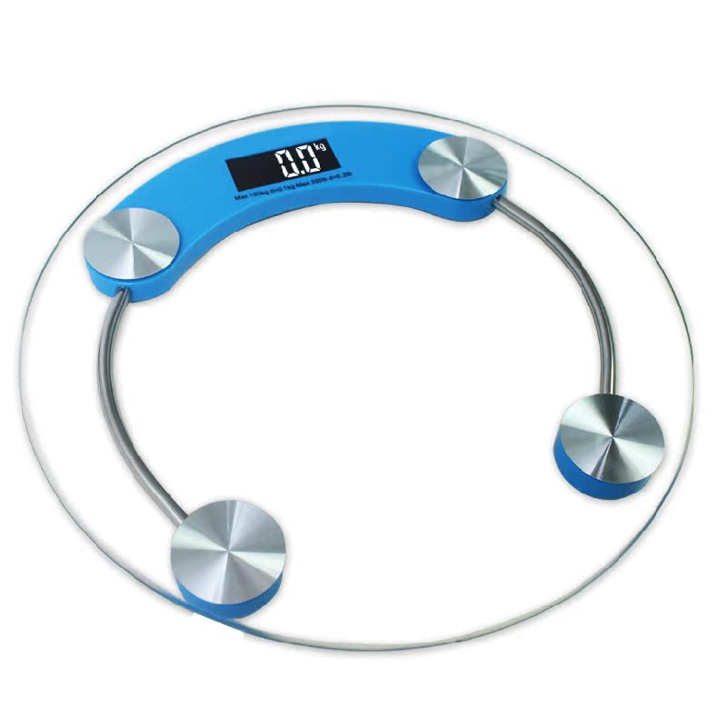 圆形玻璃电子称 精准体重秤电子秤人体秤体重称体重计健康秤 正品