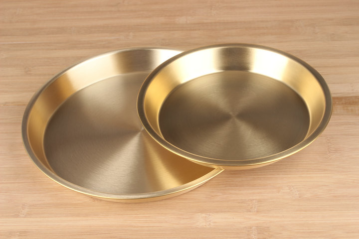加厚铜盘器 纯黄铜铜盘子 铜器餐盘 圆铜盘 纯铜盘 铜鸡盘 多规格
