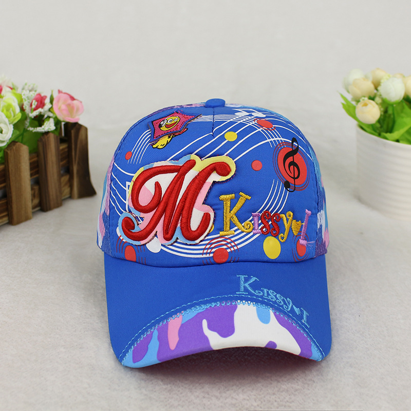 韩版春夏季新款音乐字符儿童帽子 遮阳防紫外线网帽 细网格棒球帽