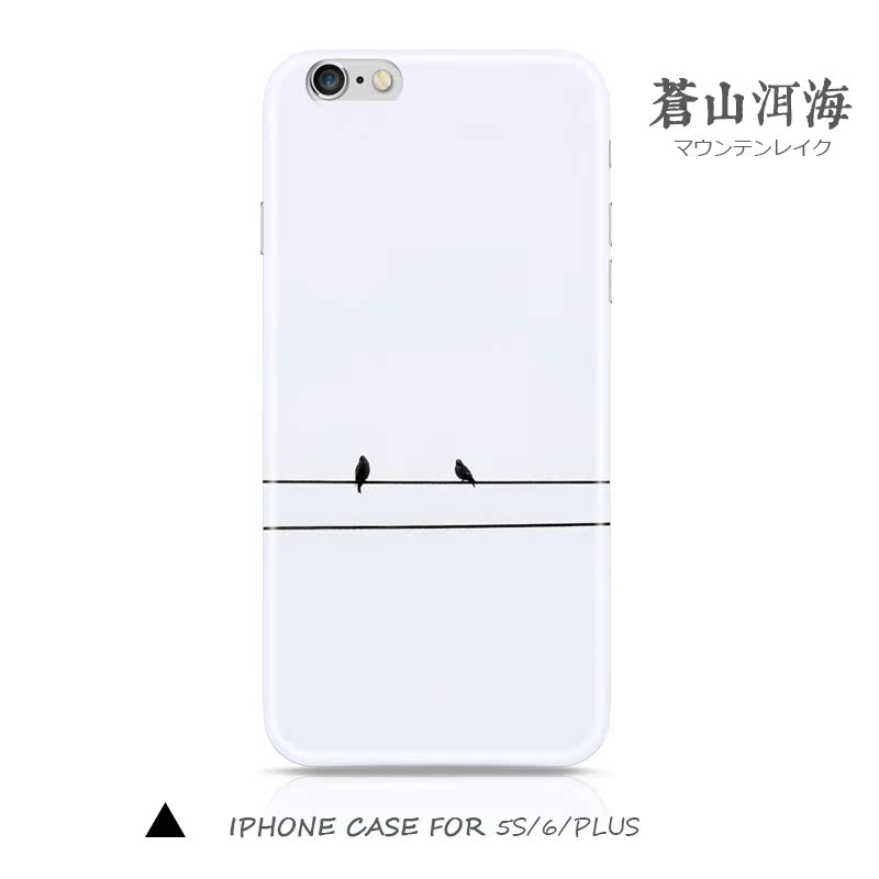 复古简约小鸟苹果5s iphone6 plus case创意原创手机壳 全包软壳