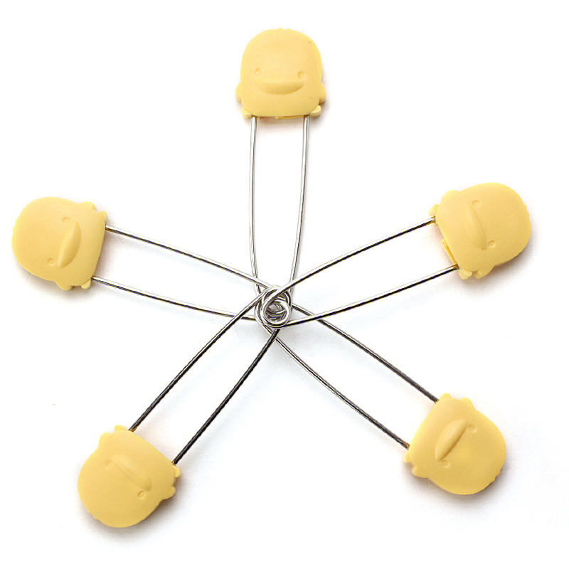 黄色小鸭专柜正品  安全别针 手帕别针夹子夹针5个装多用途830229