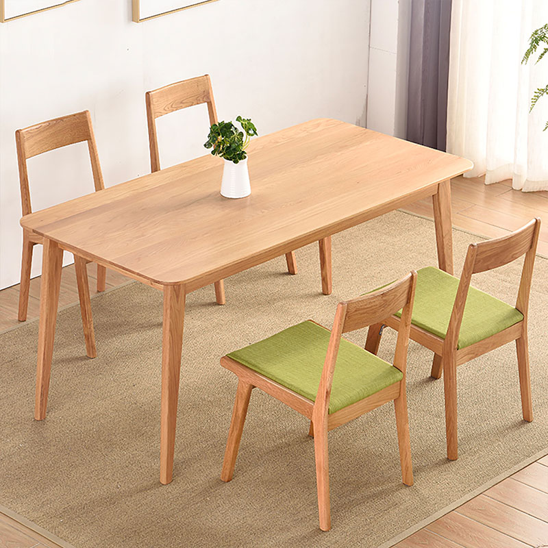 北欧实木餐桌椅组合 现代简约白橡木小户型4人家用饭桌日式小户型
