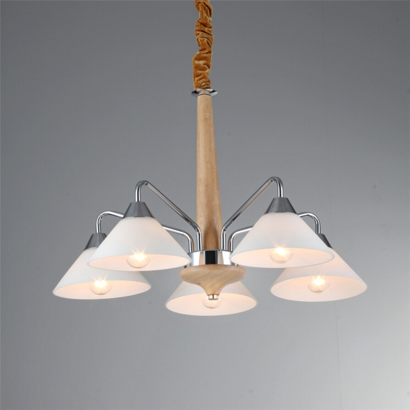 创意设计现代简约艺术球灯具LED灯 客厅餐厅卧室木质实木原木吊灯