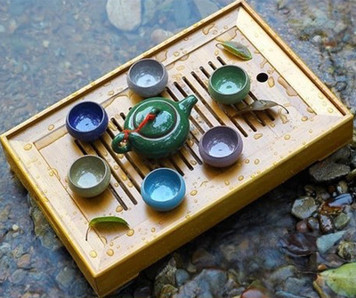 【天天特价】台湾紫砂茶具 七彩冰裂釉茶具套装 功夫茶具茶壶盖碗