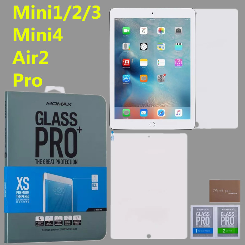 MOMAX 苹果iPad mini2钢化玻璃膜mini4高清保护膜pro防爆刮膜air2