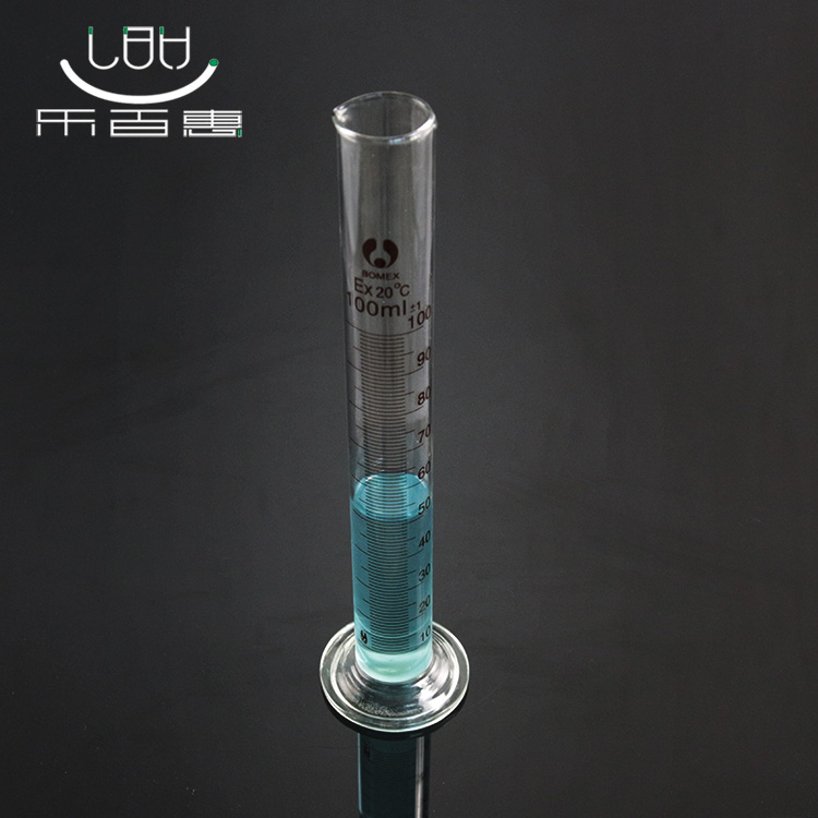 100ml玻璃刻度量筒 化学实验仪器 化玻 直形型量杯 非塑料A级工业