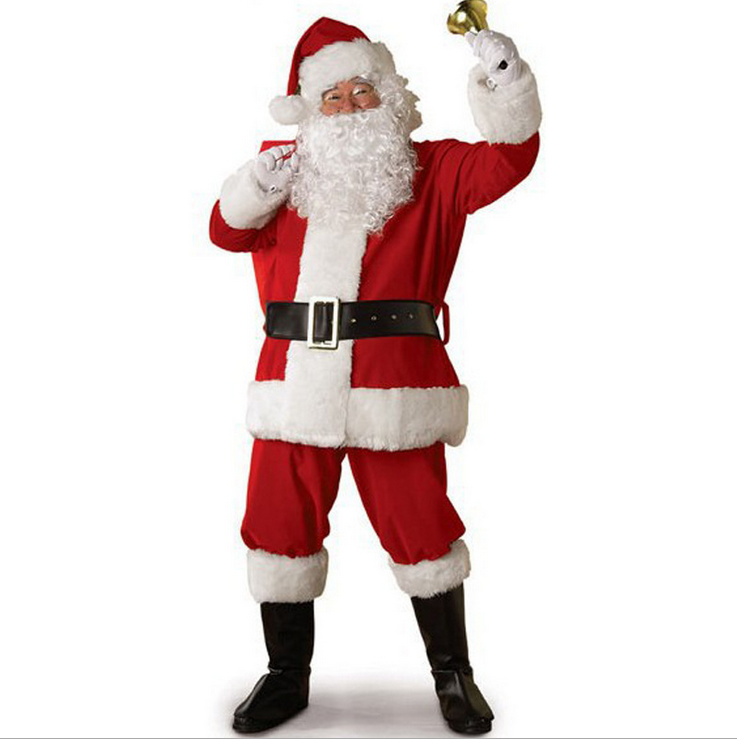 圣诞老人服装儿童女成人圣诞节演出服表演装扮亲子套装服饰衣服男