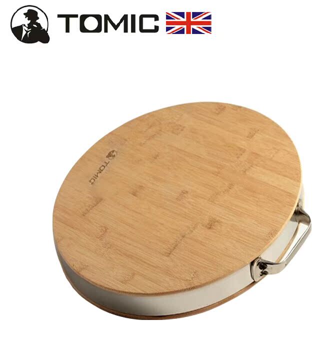 英国TOMIC/特美刻 圆形整竹菜板 菜墩案板 加厚刀板厨房酒店用品