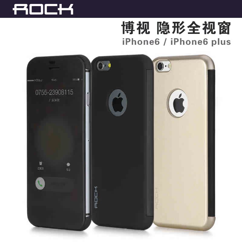 ROCK洛克 苹果iphone6 plus 手机壳 透明翻盖手机套 超薄保护壳