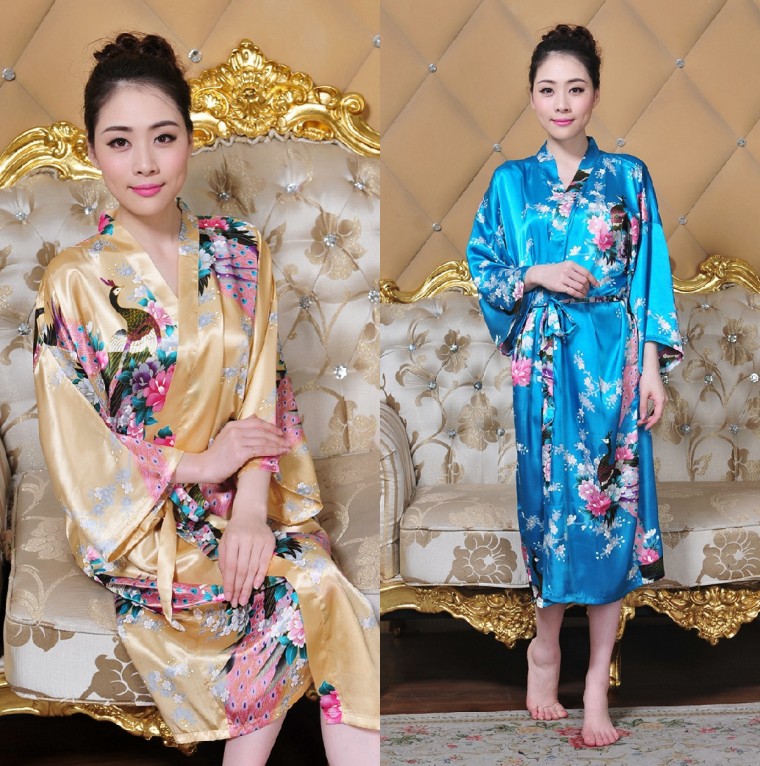 经典民族风唐装女士睡衣 日本和服 睡袍浴袍居家服 复古睡袍