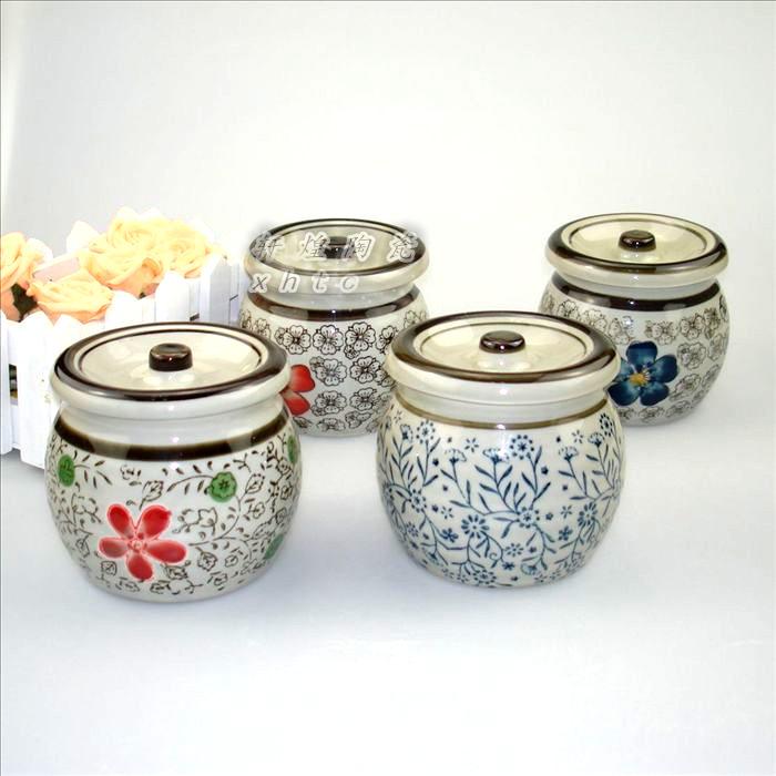 日式和风手绘陶瓷餐具创意厨房用具调味罐套装调料瓶陶瓷调味瓶子