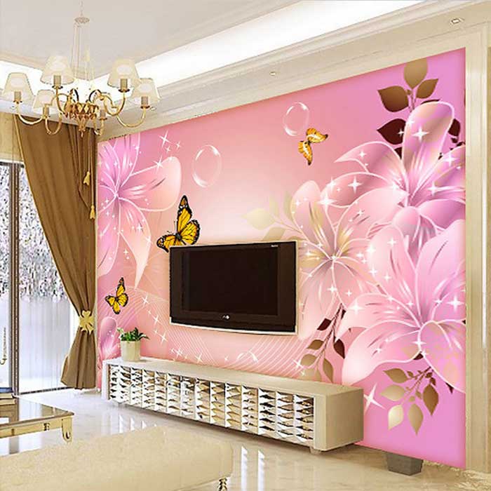 电视背景墙个性壁纸大型壁画定制卧室客厅中式艺术墙布电视墙壁画