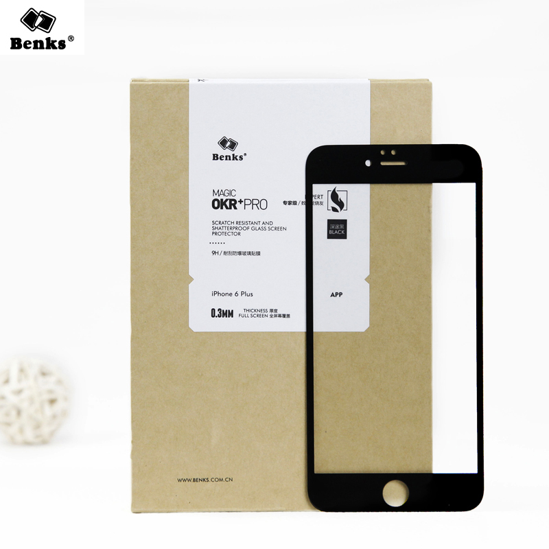 benks iphone6 plus钢化玻璃膜 苹果6钢化膜 贴膜手机膜保护膜5.5