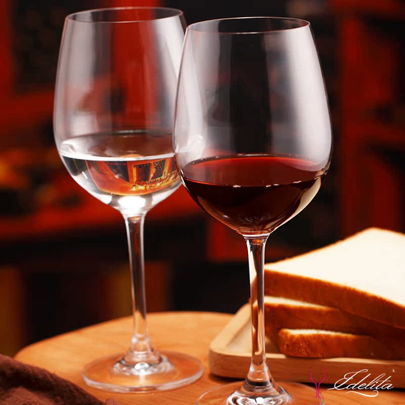 EDELITA塞纳风情水晶红酒杯专业高脚杯大号波尔多玻璃葡萄酒杯