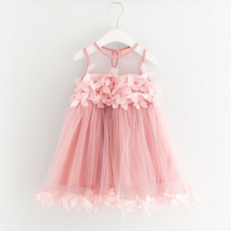 女童连衣裙夏装4粉红色5蛋糕裙6白色蓬蓬裙公主纱裙2-7岁女孩裙子