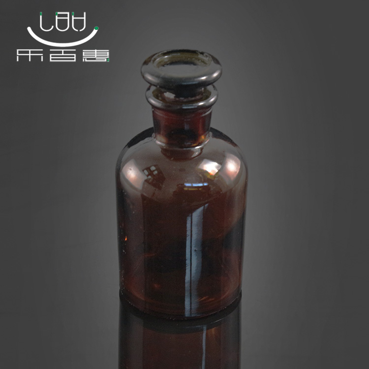 3000ml棕色细口瓶茶小口试剂瓶密封瓶玻璃瓶磨砂塞化学实验耗材