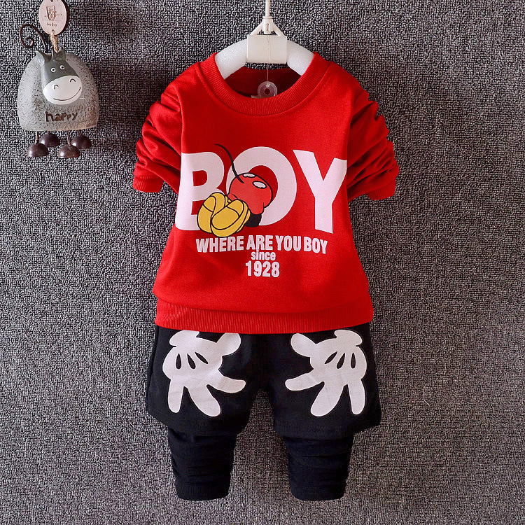 2016秋小童套装两三岁男女宝宝韩版长袖两件套1-2-3-4岁幼儿秋装