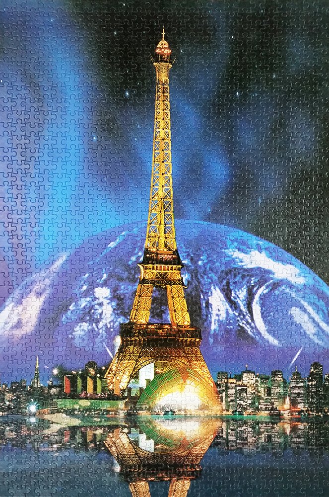 益智玩具儿童成人1000片平面拼图风景建筑巴黎铁塔埃菲尔铁塔