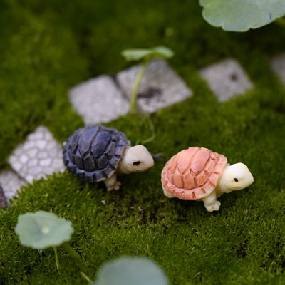 苔藓微景观多肉植物小摆件两色小海龟迷你乌龟小乌龟手工DIY材料