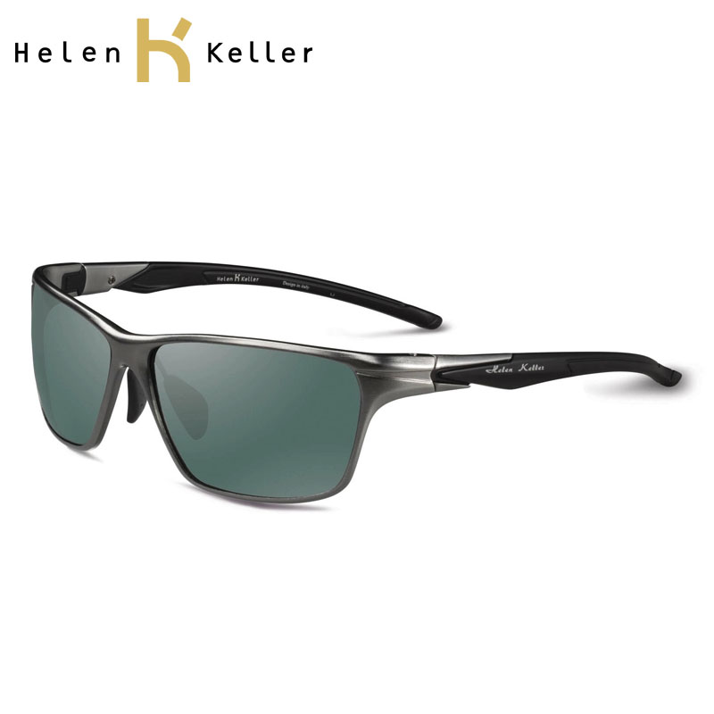 海伦凯勒太阳镜男 新款潮人墨镜 男士户外运动偏光太阳镜 H8290