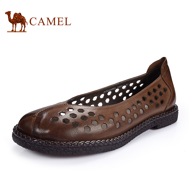 包邮Camel骆驼女凉鞋2015春季新款真皮透气时尚凉鞋A1033005