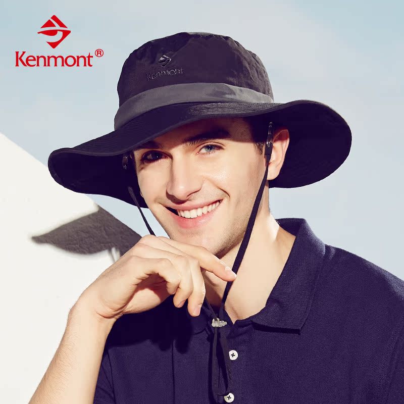 kenmont夏季渔夫帽男士户外休闲牛仔帽钓鱼帽旅游帽遮阳防晒帽子