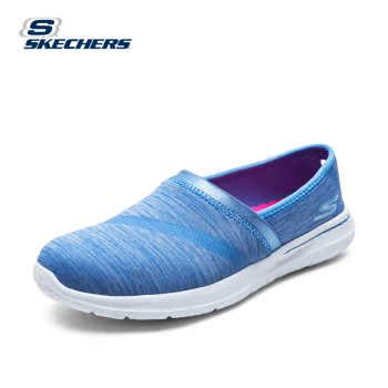 斯凯奇（skechers）新款时尚女鞋休闲鞋 超轻舒适套脚懒人鞋 低