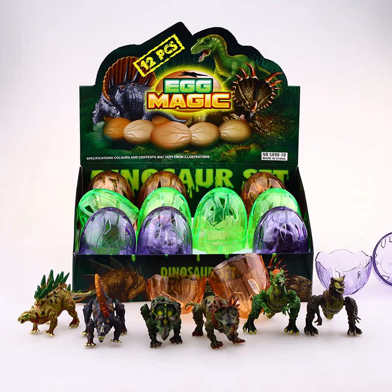dinosaur侏罗纪世界公园4D恐龙蛋飞龙蛋拼装变形恐龙模型儿童玩具