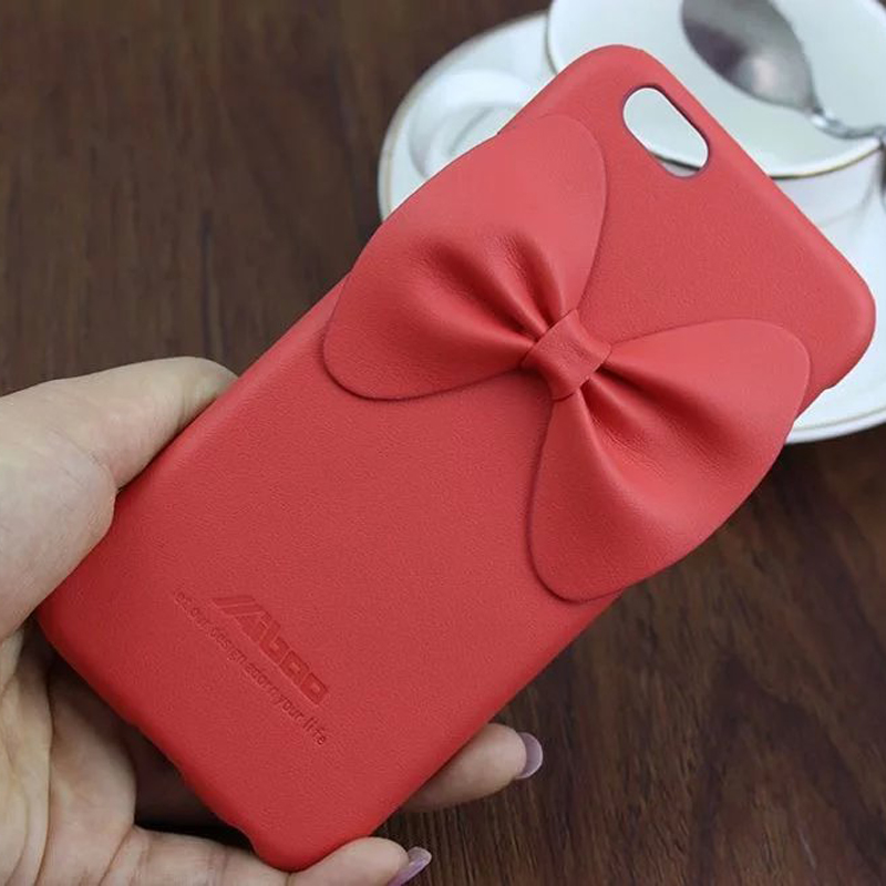 iphone6s手机皮套真皮苹果6plus手机保护壳蝴蝶结奢华5.5/4.7寸女
