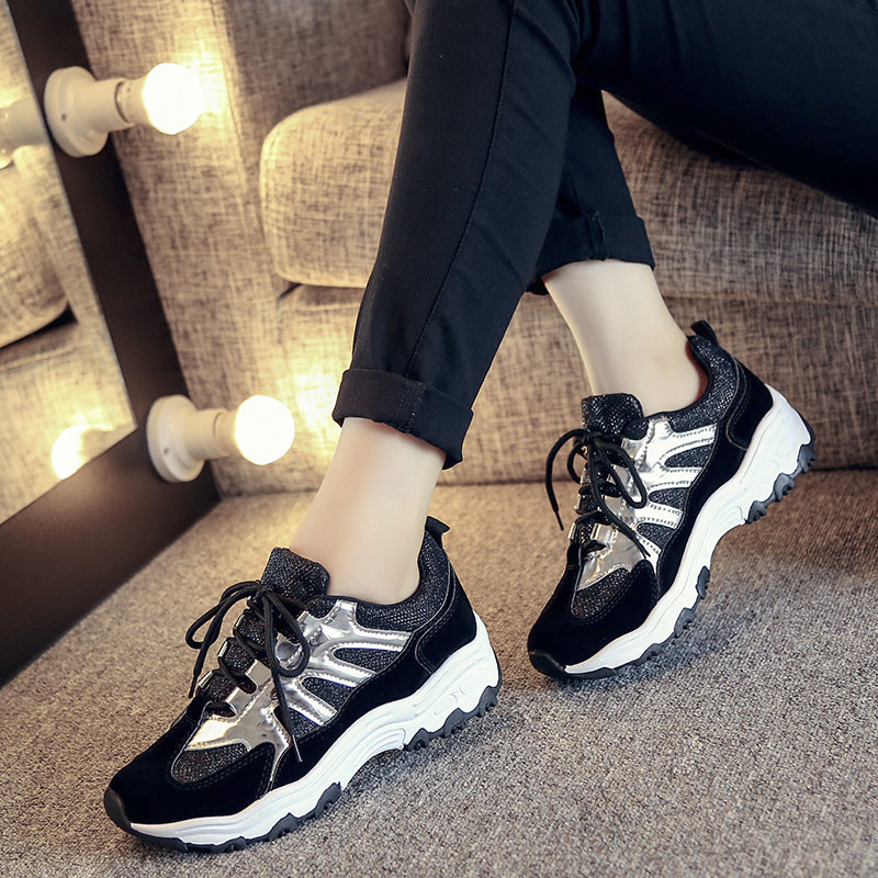 2015韩版秋大码运动鞋平跟女单鞋气垫时尚网鞋低跟学生透气跑步鞋