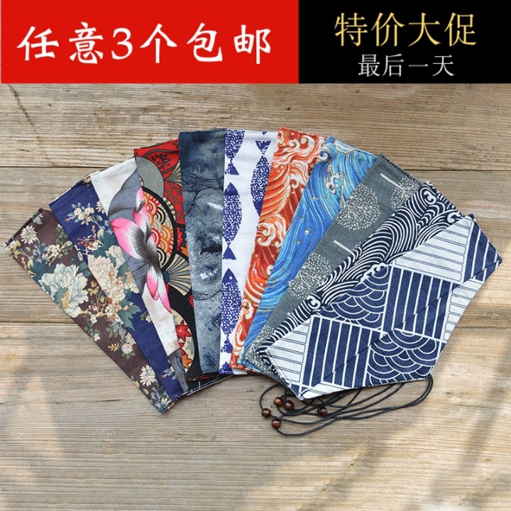 包邮和风餐具布袋便携勺筷收纳袋饭盒布袋礼品袋围裙餐桌布艺杂货