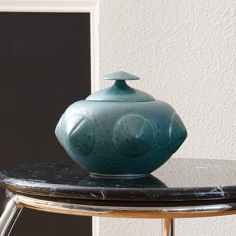 美国进口葡萄牙家居饰品美式天蓝色诺拉罐复古创意桌面摆件储物罐