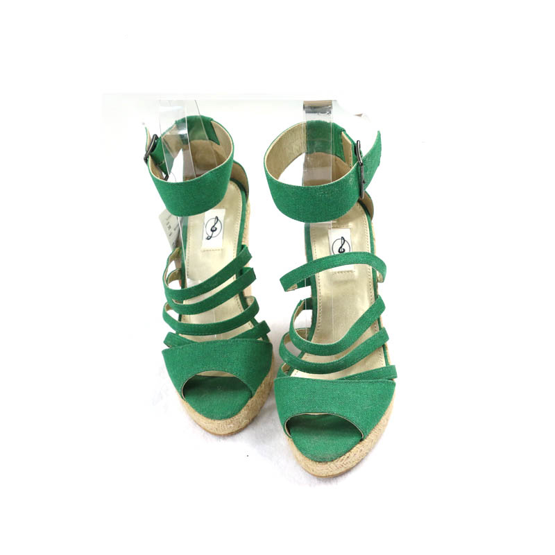 str专柜折扣正品2014夏季女士绿色超高跟凉鞋