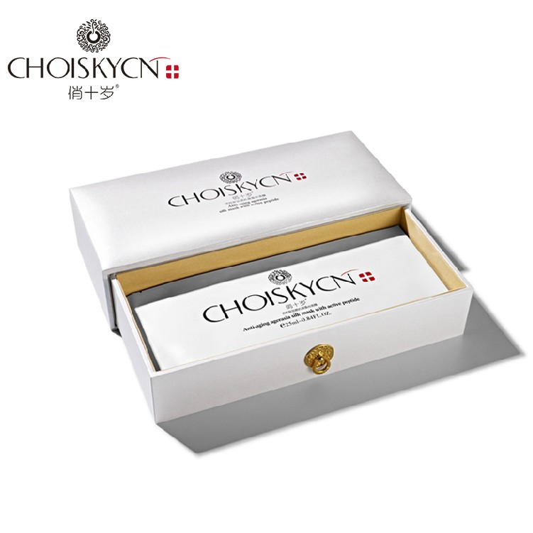 CHOISKYCN/俏十岁活性肽驻颜抗衰科技面膜10片奢华装银砖