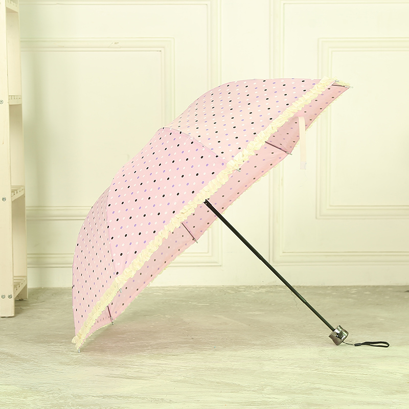 包邮韩国雨伞 女创意四折太阳伞 超强防紫外线遮阳伞 折叠晴雨伞