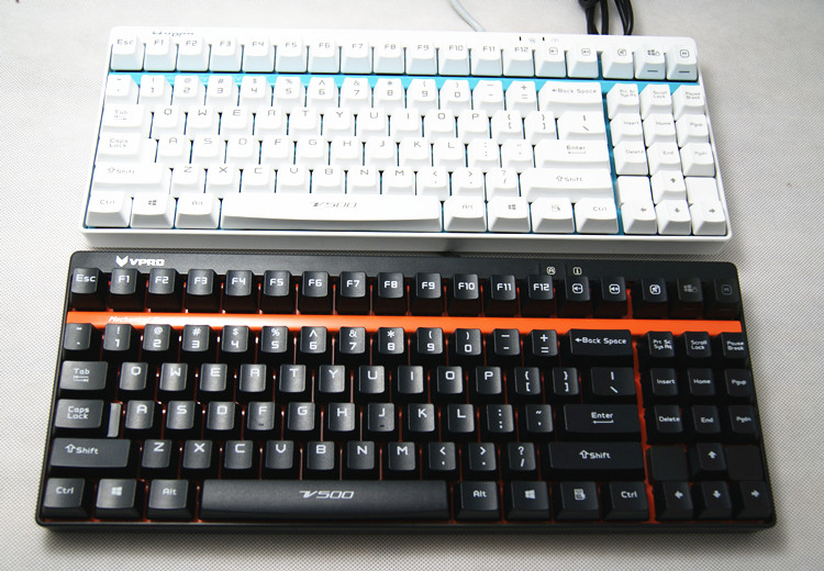 原装正品雷柏V500机械键盘87键电竞游戏黑轴黄轴青轴茶轴无冲有线