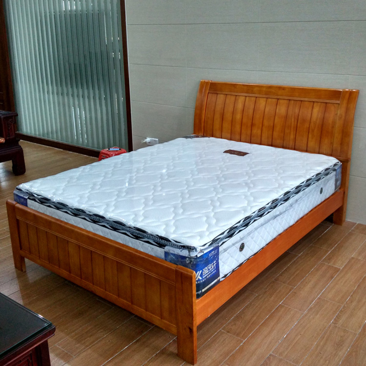实木床简约床 卧室家具1.5 1.8米成人双人床 中式橡木床