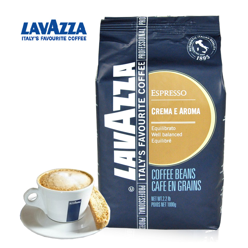意大利原装进口咖啡豆lavazza 拉瓦萨浓缩香浓CREMA E AROMA 1KG
