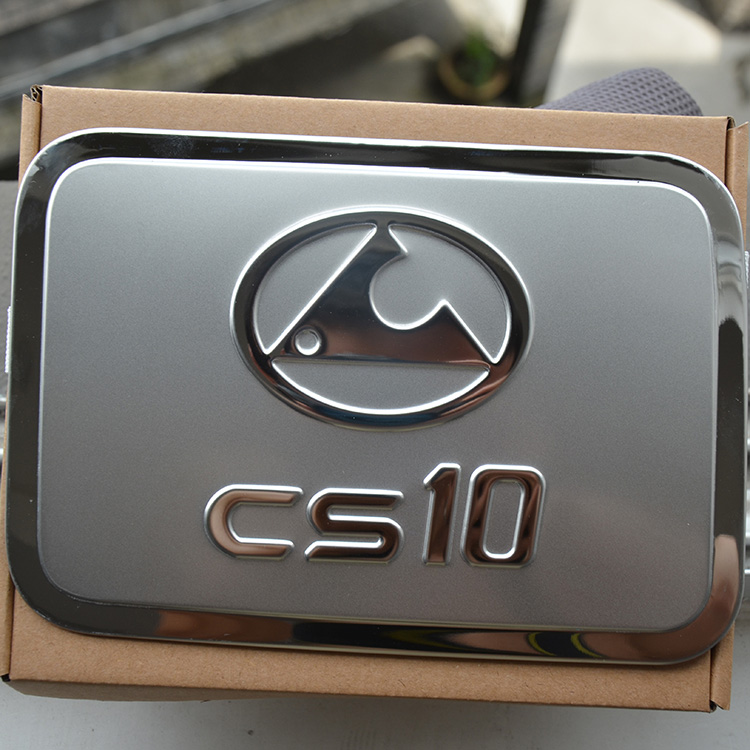 2015款新猎豹CS10专用改装汽车配件用品不锈钢油箱盖贴装饰盖亮贴