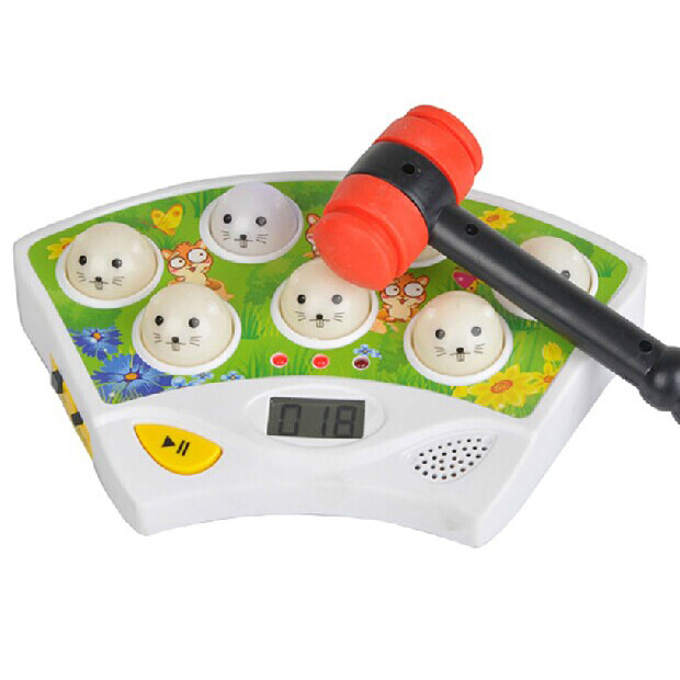 欧锐 玩具 儿童玩具 益智玩具打地鼠 63关中文语音报分灯光可调