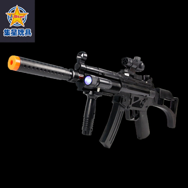 儿童玩具枪声光冲锋枪mp5可拆卸1:1影视表演道具枪模型cos黑批发