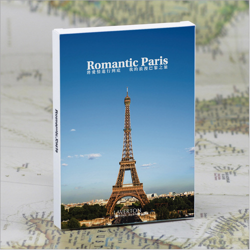包邮 国外城市风景浪漫之城-法国巴黎摄影旅行风景明信片盒装30张