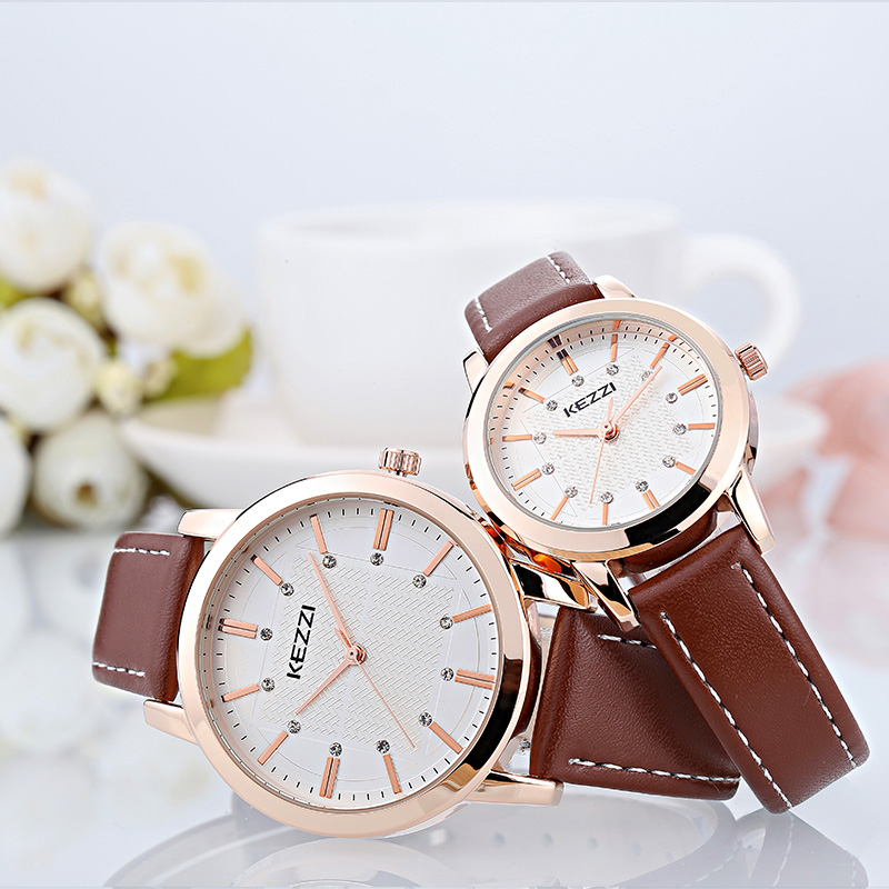包邮珂紫新款韩版时尚手表女男士手表情侣表学生手表对表皮表带表